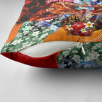 Personalized Gold Coast Suns Football Pillow Cover Tropical Hibiscus Flowers - Pacific Fusion Style