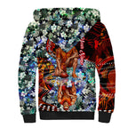 Personalized Gold Coast Suns Football Sherpa Hoodie Tropical Hibiscus Flowers - Pacific Fusion Style
