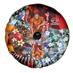 Personalized Gold Coast Suns Football Spare Tire Cover Tropical Hibiscus Flowers - Pacific Fusion Style