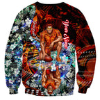 Personalized Gold Coast Suns Football Sweatshirt Tropical Hibiscus Flowers - Pacific Fusion Style