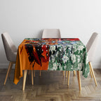 Personalized Gold Coast Suns Football Tablecloth Tropical Hibiscus Flowers - Pacific Fusion Style