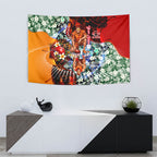 Personalized Gold Coast Suns Football Tapestry Tropical Hibiscus Flowers - Pacific Fusion Style