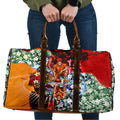 Personalized Gold Coast Suns Football Travel Bag Tropical Hibiscus Flowers - Pacific Fusion Style