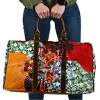 Personalized Gold Coast Suns Football Travel Bag Tropical Hibiscus Flowers - Pacific Fusion Style
