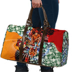 Personalized Gold Coast Suns Football Travel Bag Tropical Hibiscus Flowers - Pacific Fusion Style