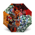 Personalized Gold Coast Suns Football Umbrella Tropical Hibiscus Flowers - Pacific Fusion Style
