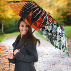 Personalized Gold Coast Suns Football Umbrella Tropical Hibiscus Flowers - Pacific Fusion Style