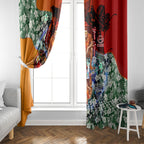Personalized Gold Coast Suns Football Window Curtain Tropical Hibiscus Flowers - Pacific Fusion Style