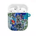 Personalized Port Adelaide Football Power AirPods Case Tropical Hibiscus Flowers - Pacific Fusion Style
