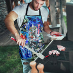 Personalized Port Adelaide Football Power Apron Tropical Hibiscus Flowers - Pacific Fusion Style