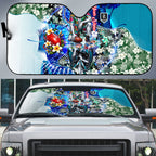 Personalized Port Adelaide Football Power Auto Sun Shade Tropical Hibiscus Flowers - Pacific Fusion Style