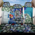 Personalized Port Adelaide Football Power Back Car Seat Cover Tropical Hibiscus Flowers - Pacific Fusion Style
