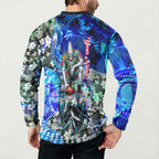 Personalized Port Adelaide Football Power Button Sweatshirt Tropical Hibiscus Flowers - Pacific Fusion Style