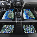Personalized Port Adelaide Football Power Car Mats Tropical Hibiscus Flowers - Pacific Fusion Style
