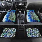 Personalized Port Adelaide Football Power Car Mats Tropical Hibiscus Flowers - Pacific Fusion Style