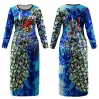 Personalized Port Adelaide Football Power Couples Matching Long Sleeve Bodycon Dress and Long Sleeve Button Shirt Tropical Hibiscus Flowers - Pacific Fusion Style