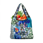 Personalized Port Adelaide Football Power Grocery Bag Tropical Hibiscus Flowers - Pacific Fusion Style