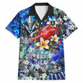 Personalized Port Adelaide Football Power Hawaiian Shirt Tropical Hibiscus Flowers - Pacific Fusion Style