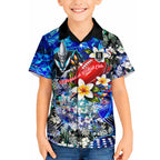 Personalized Port Adelaide Football Power Hawaiian Shirt Tropical Hibiscus Flowers - Pacific Fusion Style