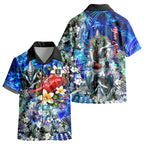 Personalized Port Adelaide Football Power Kid Hawaiian Shirt Tropical Hibiscus Flowers - Pacific Fusion Style