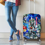 Personalized Port Adelaide Football Power Luggage Cover Tropical Hibiscus Flowers - Pacific Fusion Style