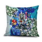 Personalized Port Adelaide Football Power Pillow Cover Tropical Hibiscus Flowers - Pacific Fusion Style