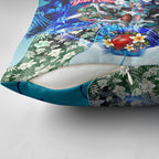 Personalized Port Adelaide Football Power Pillow Cover Tropical Hibiscus Flowers - Pacific Fusion Style