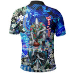 Personalized Port Adelaide Football Power Polo Shirt Tropical Hibiscus Flowers - Pacific Fusion Style