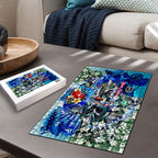 Personalized Port Adelaide Football Power Puzzle Tropical Hibiscus Flowers - Pacific Fusion Style