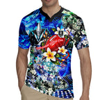 Personalized Port Adelaide Football Power Rugby Jersey Tropical Hibiscus Flowers - Pacific Fusion Style