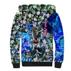 Personalized Port Adelaide Football Power Sherpa Hoodie Tropical Hibiscus Flowers - Pacific Fusion Style