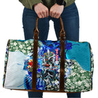 Personalized Port Adelaide Football Power Travel Bag Tropical Hibiscus Flowers - Pacific Fusion Style