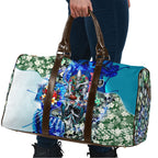 Personalized Port Adelaide Football Power Travel Bag Tropical Hibiscus Flowers - Pacific Fusion Style