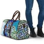 Personalized Port Adelaide Football Power Travel Bag Tropical Hibiscus Flowers - Pacific Fusion Style