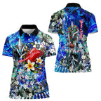 Personalized Port Adelaide Football Power Women Polo Shirt Tropical Hibiscus Flowers - Pacific Fusion Style