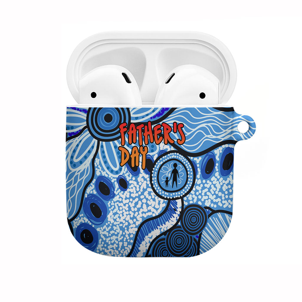 Australia Aboriginal Fathers Day AirPods Case Indigenous Dot Art Pattern - Parent Child