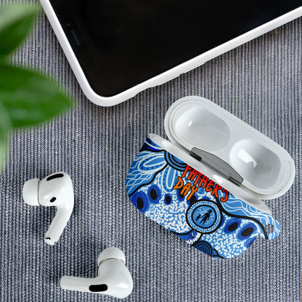 Australia Aboriginal Fathers Day AirPods Case Indigenous Dot Art Pattern - Parent Child