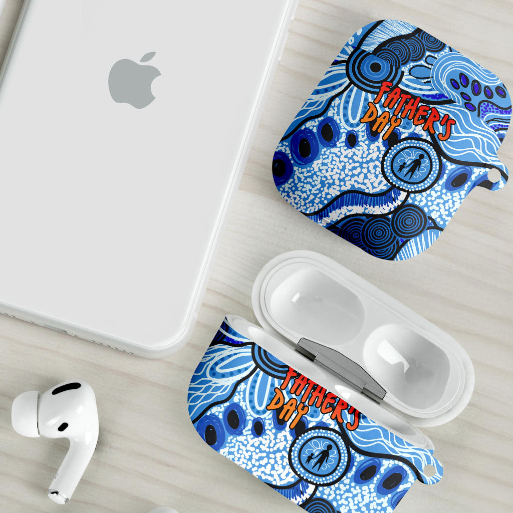 Australia Aboriginal Fathers Day AirPods Case Indigenous Dot Art Pattern - Parent Child