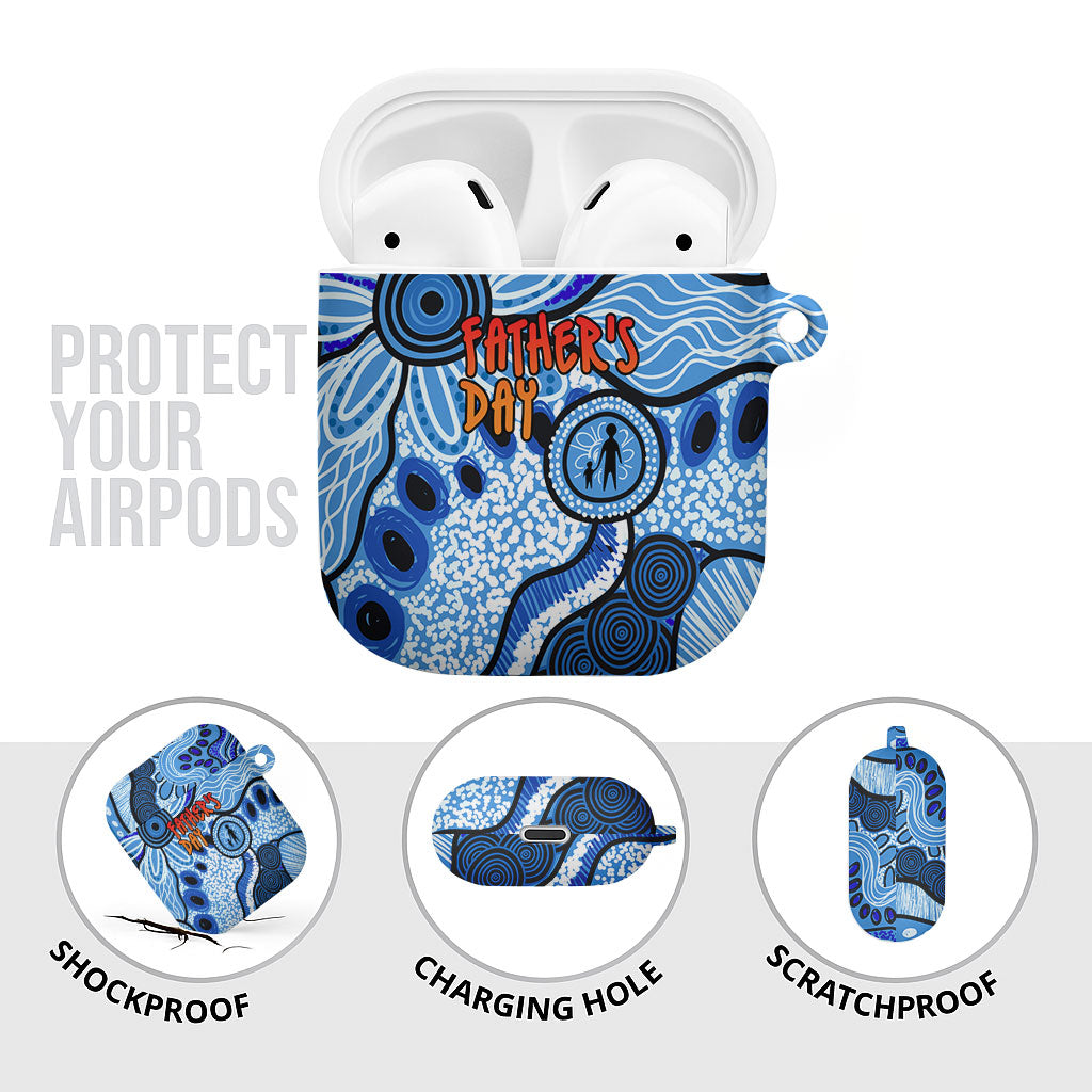 Australia Aboriginal Fathers Day AirPods Case Indigenous Dot Art Pattern - Parent Child