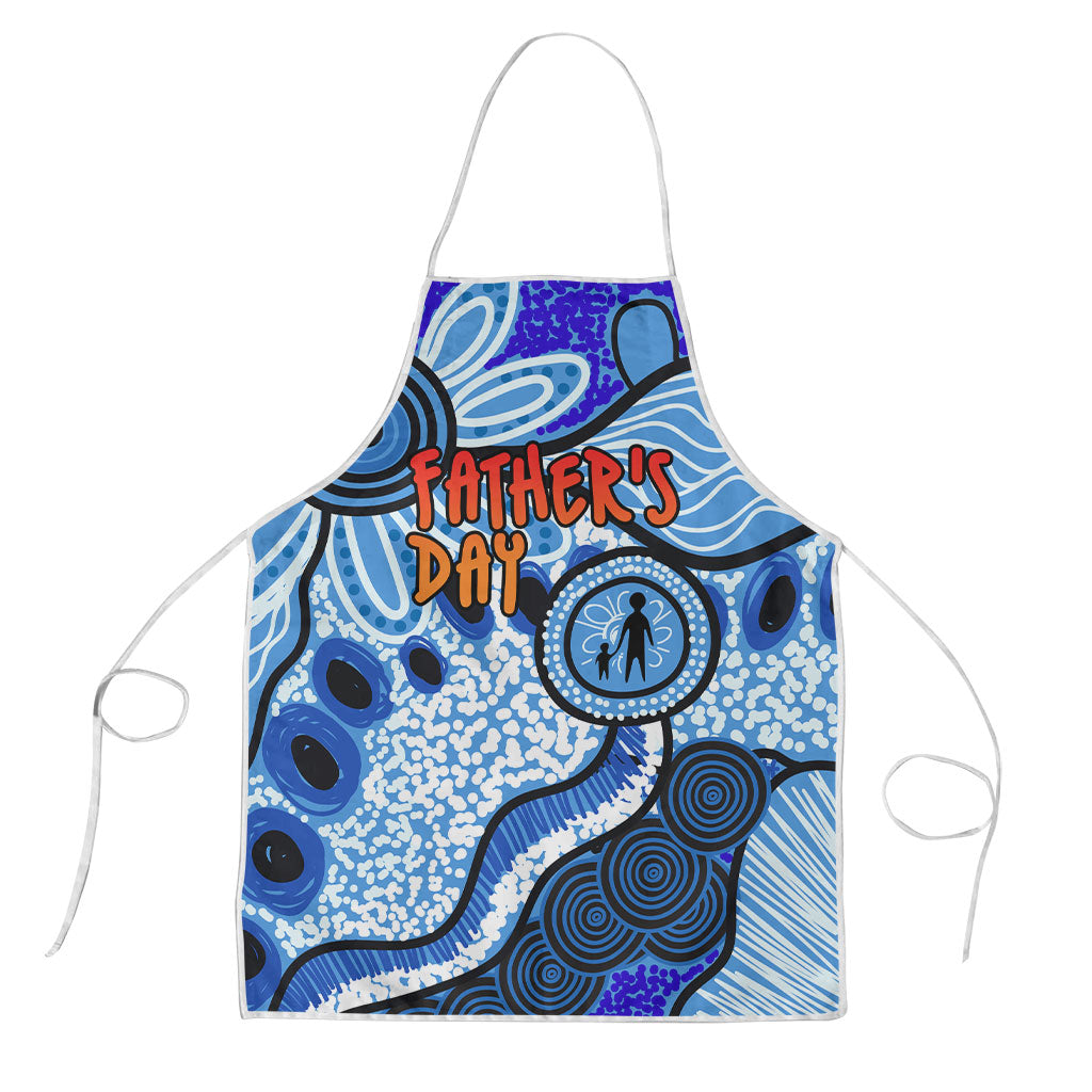 Australia Aboriginal Fathers Day Apron Indigenous Dot Art Pattern - Parent Child