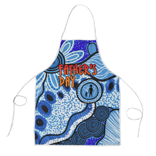 Australia Aboriginal Fathers Day Apron Indigenous Dot Art Pattern - Parent Child