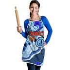 Australia Aboriginal Fathers Day Apron Indigenous Dot Art Pattern - Parent Child