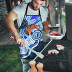 Australia Aboriginal Fathers Day Apron Indigenous Dot Art Pattern - Parent Child