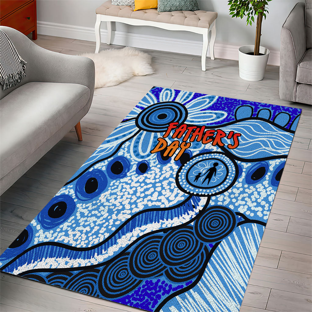 Australia Aboriginal Fathers Day Area Rug Indigenous Dot Art Pattern - Parent Child