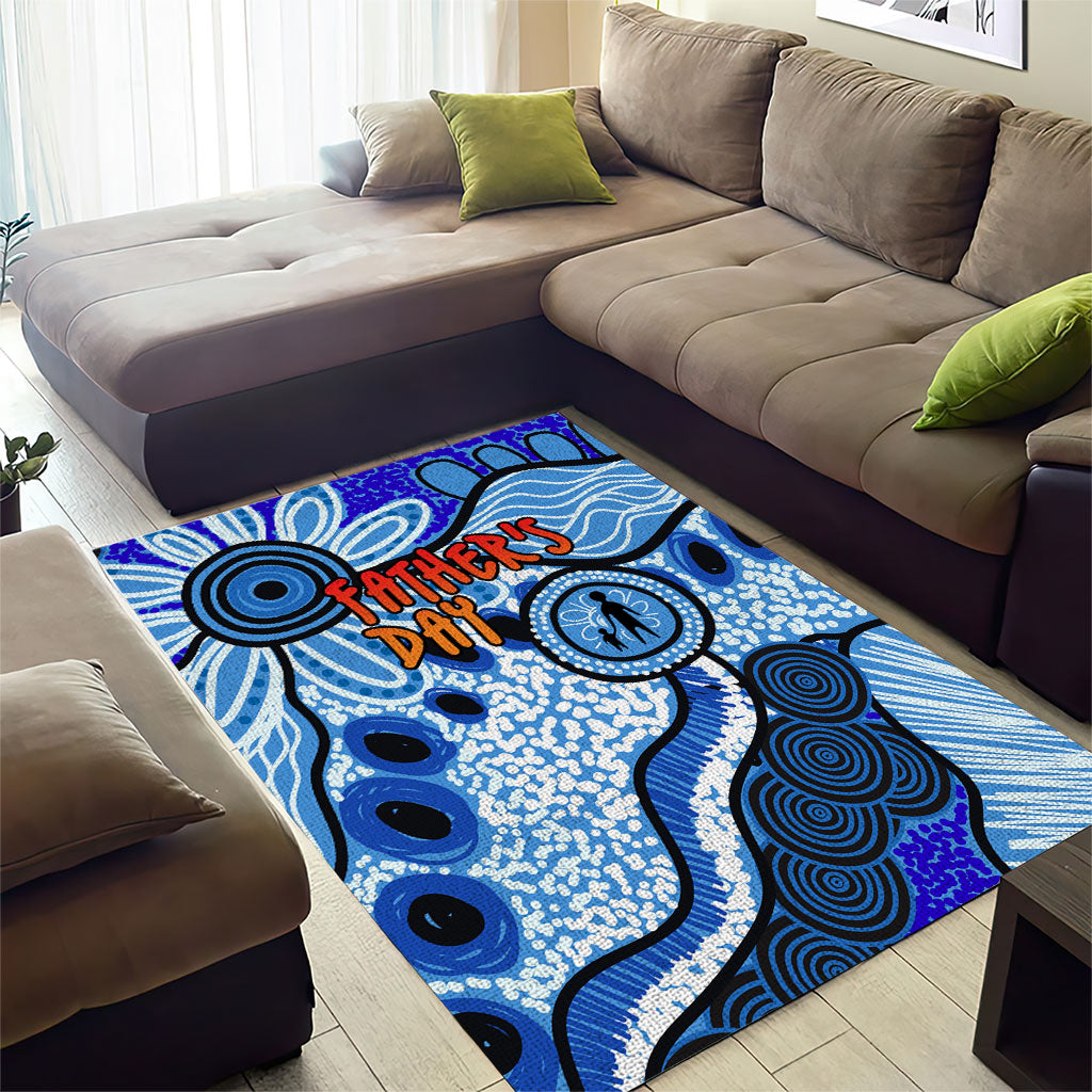 Australia Aboriginal Fathers Day Area Rug Indigenous Dot Art Pattern - Parent Child