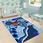 Australia Aboriginal Fathers Day Area Rug Indigenous Dot Art Pattern - Parent Child