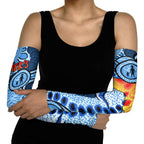 Australia Aboriginal Fathers Day Arm Sleeves Indigenous Dot Art Pattern - Parent Child