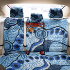 Australia Aboriginal Fathers Day Back Car Seat Cover Indigenous Dot Art Pattern - Parent Child