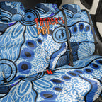 Australia Aboriginal Fathers Day Back Car Seat Cover Indigenous Dot Art Pattern - Parent Child