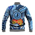 Australia Aboriginal Fathers Day Baseball Jacket Indigenous Dot Art Pattern - Parent Child